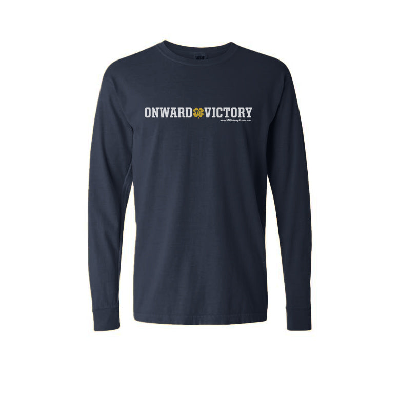 Onward to Victory Long Sleeve T-Shirt Navy – ND Subway Alumni