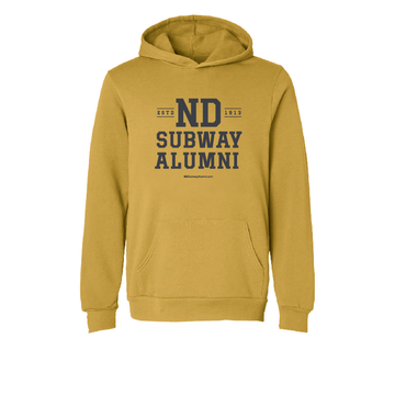 ND Subway Alumni Vintage Logo Sweatshirt Gold