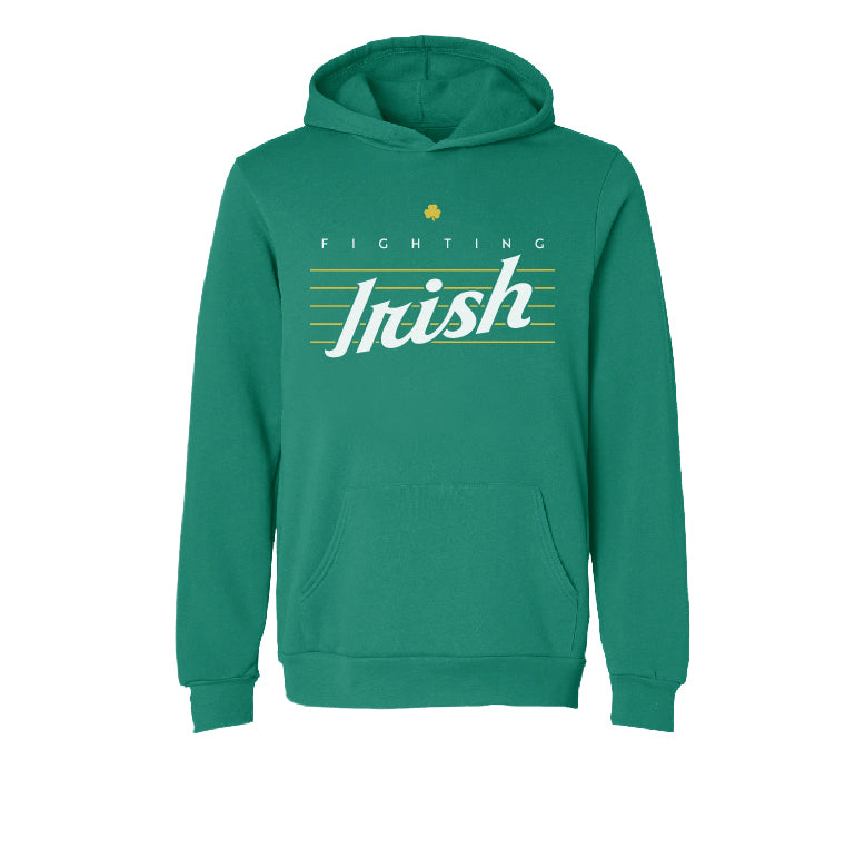 Fighting Irish with Lines Sweatshirt Navy Green