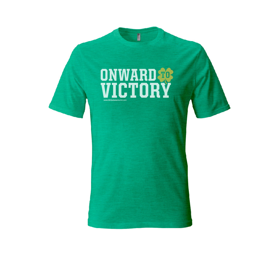 Onward to Victory Stacked Navy Green