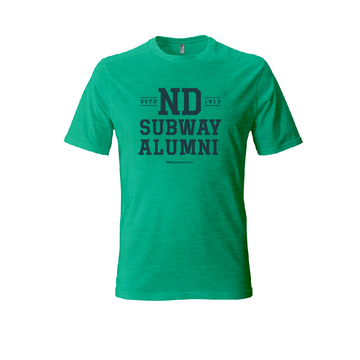 ND Subway Alumni Vintage Logo T-Shirt  Green