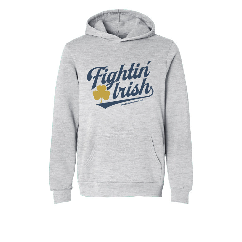 Fightin' Irish Clover Sweatshirt Light Gray