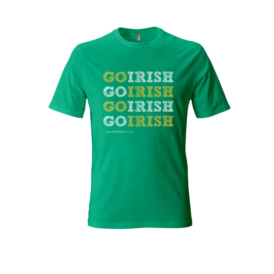 Kids Go Irish Repeat T-Shirt Navy/Green