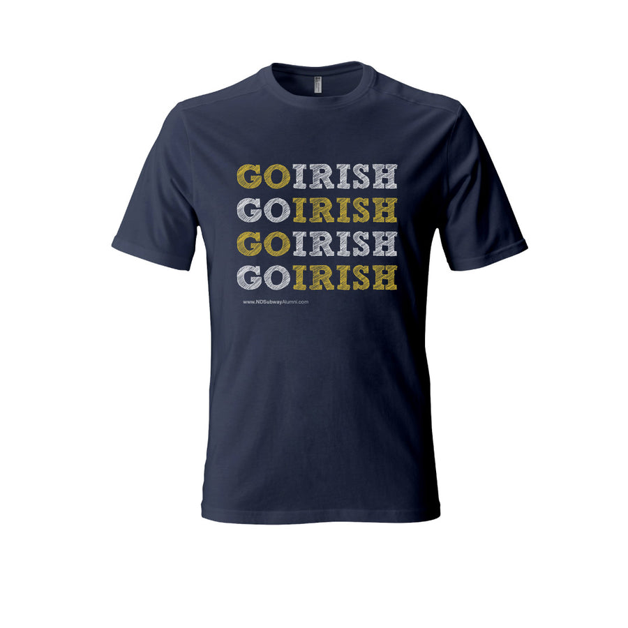 Kids Go Irish Repeat T-Shirt Navy/Green