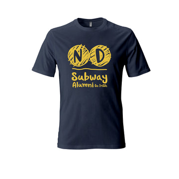 Kids ND Subway Alumni  Gold Logo T-Shirt Navy/Black