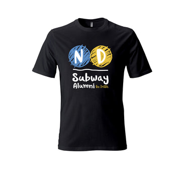 Kids ND Subway Alumni Custom Logo T-Shirt Navy/Black