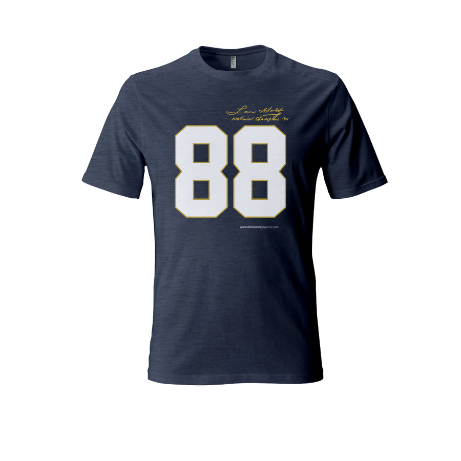 Lou Holtz 88 Nation Championship T-Shirt Navy