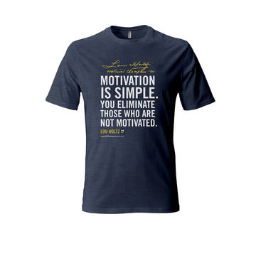 Lou Holtz Motivational Quote T-Shirt Navy