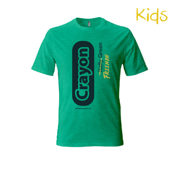 Kids Freeman Green Crayon T-Shirt Green