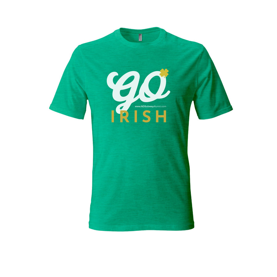 Go Irish Script T-Shirt Navy/Green