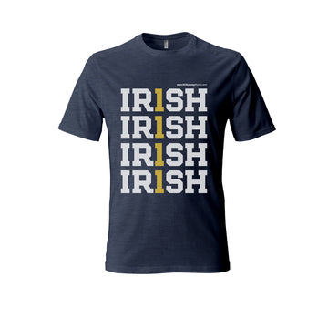 IRISH #1 Repeat T-Shirt Navy/Green