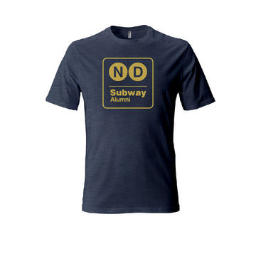 ND Subway Alumni Gold Classic Logo T-Shirt Navy