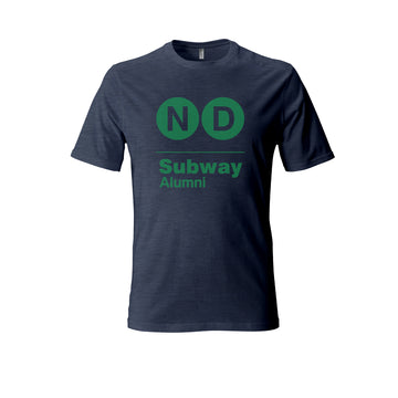 ND Subway Alumni Green Logo T-Shirt Navy