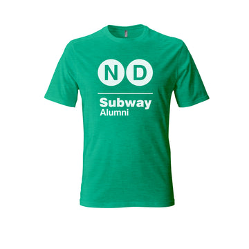 ND Subway Alumni White Logo T-Shirt Green/Navy