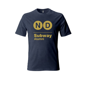 ND Subway Alumni Gold Logo T-Shirt Navy/Black